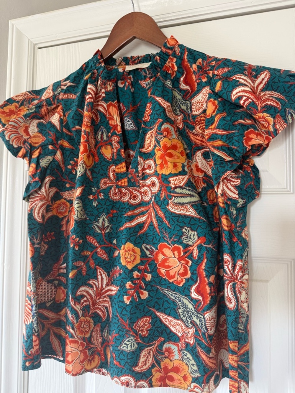 Ulla Johnson Women’s Evelyn Top Delphinium Print Size 2 - Picture 4 of 11